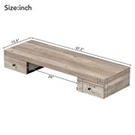 ZUN GO 47.2" Wall-mounted Vanity Desk, Floating Vanity Shelf with Drawers, Dressing Table With Wooden WF317213AAE