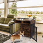 ZUN 38.6 "Furniture Dog Cage, Metal Heavy Duty Super Sturdy Dog Cage, Dog Crate for Small/Medium Dogs, 08222387