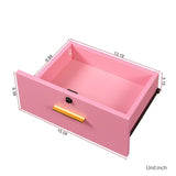 ZUN Pink modern simple hair desk, multi-layer storage space W33163007