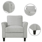 ZUN Living Room Furniture Armrest Single Sofa WF191002AAN