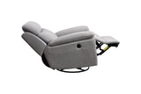 ZUN Electric Power Swivel Glider Rocker Recliner Chair with USB Charge Port - Light Grey B082P145837