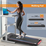 ZUN Under Desk Walking Pad Treadmill Foldable with Handlebar Remote Controll, 300 LB Capacity W136255629