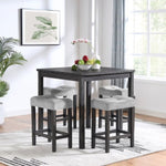 ZUN Dining Table, Bar Table and Chairs Set, 5 Piece Dining Table Set, Industrial Breakfast Table Set, W1781110584