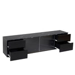 ZUN TV stand,TVCabinet,entertainment center,TV console,media console,with LED remote control lights,roof W679126308