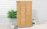 ZUN TOPMAXen Garden Shed 3-tier Patio Storage Cabinet Outdoor Organizeren Lockers with Fir WF285327AAA