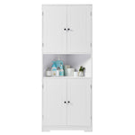 ZUN Tall Bathroom Storage Cabinet, Corner Cabinet with Doors and Adjustable Shelf, MDF Board with WF312165AAK