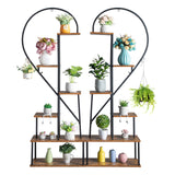 ZUN 2pcs 6 Layers Half Heart Iron Wood Suitable For Garden Balcony Patio Lawn Home Decoration 76987031