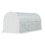 ZUN Walk-In Tunnel Greenhouse, Large Garden Hot House Kit with 6 Roll-up Windows & Roll Up Door 15' 7' 22733022