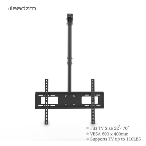 ZUN TMC-7006 Ceiling Mount TV Wall Bracket Roof Rack Pole Retractable For 32"-70" Flat Screen 82679639
