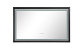 ZUN 42 in. W x24 in. H Oversized Rectangular Black Framed LED Mirror Anti-Fog Dimmable Wall Mount W92851684