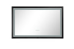 ZUN 42 in. W x24 in. H Oversized Rectangular Black Framed LED Mirror Anti-Fog Dimmable Wall Mount W1272106147