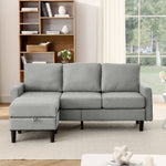 ZUN Upholstered Sectional Sofa Couch, L Shaped Couch With Storage Reversible Ottoman Bench 3 Seater for W1191126332