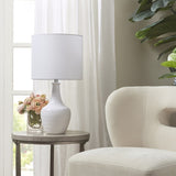 ZUN Celine Textured Ceramic Table Lamp B03595703