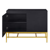 ZUN TREXM Minimalist & Luxury Cabinet Two Door Sideboard with Gold Metal Legs for Living, Dining WF317556AAB