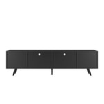 ZUN Modern White TV Stand, 16 Colors LED TV Stand w/Remote Control Lights W1321104201