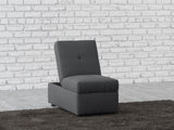 ZUN Gray Color Stylish 1pc Storage Ottoman Convertible Chair Foam Cushioned Fabric Upholstered Solid B01166425