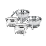 ZUN Round Buffet Catering Dish For Home and Outdoor 4 Packs W1612124776