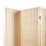 ZUN 6 Panel Bamboo Room Divider, Private Folding Portable Partition Screen for Home Office - Natural W2181P145311
