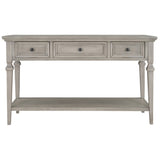 ZUN TREXM Classic Retro Style Console Table with Three Top Drawers and Open Style Bottom Shelf, Easy WF199599AAE