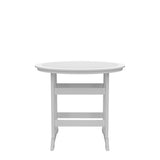 ZUN HDPE Bar Table, Dining Table, Patio Bar Set ,Counter Height Table For Outdoor White + Gray W120941925