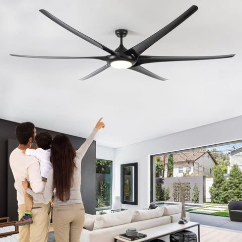 ZUN 100" Ceiling Fans With Lights And Remote W134070935