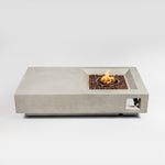 ZUN 60inch Concrete Fire Pit Table W85367025