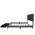 ZUN QUEEN SIZE UPHOLSTERED BED WITH ADJUSTABLE HEIGHT / MATTRESS 10 TO 14 INCHES / LED DESIGN WITH W1867121465