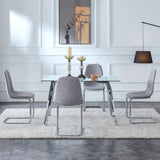 ZUN Dining Set of 4,Spoon shape Modern Style Dining Kitchen Room Upholstered Side Accent W115163362