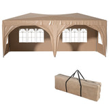 ZUN 10'x20' EZ Pop Up Canopy Outdoor Portable Party Folding Tent with 6 Removable Sidewalls Carry Bag W1212110383