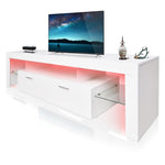 ZUN LED TV stand modern TV stand with storage Entertainment Center with drawer TV cabinet for Up to 75 W162594685