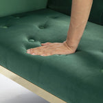 ZUN Convertible Futon Sofa Bed, Modern Reclining Futon Loveseat Couch with 2 Pillowa Sleeper Sofa for W2272141145
