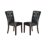 ZUN Faux Leather Upholstered Dining Chair, Black SR011750