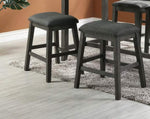 ZUN Modern Contemporary Dining Room Furniture Chairs Set of 2 Counter Height High Stools Grey Finish B01164105
