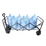 ZUN Big large capacity Folding cart Extra Long Extender Wagon Folding Wagon Garden Shopping Beach W227137386