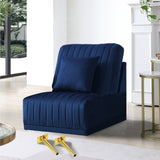 ZUN Blue armless single sofa, not sold separately, needs to be combined with other parts or multiple W71443056