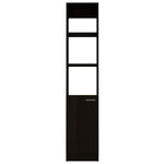 ZUN Dowling 2-Shelf Rectangle Linen Cabinet Black Wengue B06280221