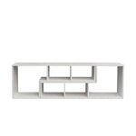 ZUN Double L-Shaped TV Stand,Display Shelf ,Bookcase for Home Furniture,White W33133141