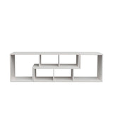 ZUN Double L-Shaped TV Stand,Display Shelf ,Bookcase for Home Furniture,White W33133141