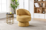 ZUN 360 Degree Swivel Cuddle Barrel Accents, Round Armchairs with Wide Upholstered, Fluffy Fabric W395125872
