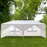ZUN 3 x 6m Six Sides Two Doors Waterproof Tent with Spiral Tubes White 13319883