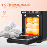 ZUN Hot Towel Warmer for Facials Massage, Esthetician Towel Heating Cabinet Black, Aluminum Chamber, 20128233
