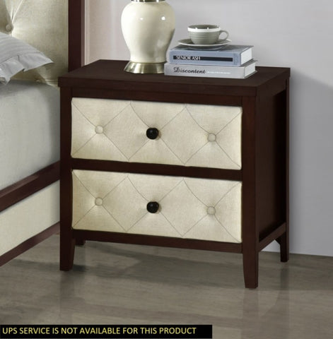 ZUN Beautiful Cherry Espresso Finish Nightstand 1pc Designed Drawers Fronts Modern Bedroom Furniture B011P147839
