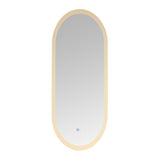 ZUN 18 x 35 Inch Switch-Held Memory LED Mirror, Wall-Mounted Vanity Mirrors, Bathroom Anti-Fog Mirror, W99967547