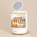 ZUN Joybos® Round Makeup Storage Organizer Box with Mirror Led Light 04374071