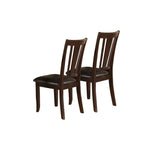 ZUN Charlton Slat Back Dining Side Chairs in Espresso, Set of 2 SR011285