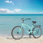 ZUN S26204 26 Inch Beach Cruiser Bike for Men and Women, Steel Frame, Single Speed Drivetrain, Upright W1856P149793
