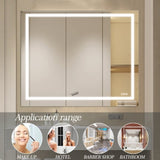 ZUN LED Bathroom Mirror 48x 36 Inch with lights, anti-Fog & Dimming Led Bathroom Vanity Mirror W134070938