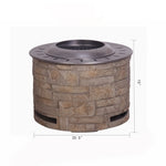 ZUN Stackstone Look Smokeless Firepit With Wood Pellet/Twig/Wood As The Fuel W2029120104
