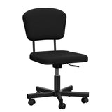 ZUN Mesh Task Chair Plush Cushion, Armless Desk Chair Home Office Adjustable Swivel Rolling Task W2181P164910