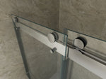 ZUN Elan 68 to 72 in. W x 76 in. H Sliding Frameless Soft-Close Shower Door with Premium 3/8 Inch W1573126519